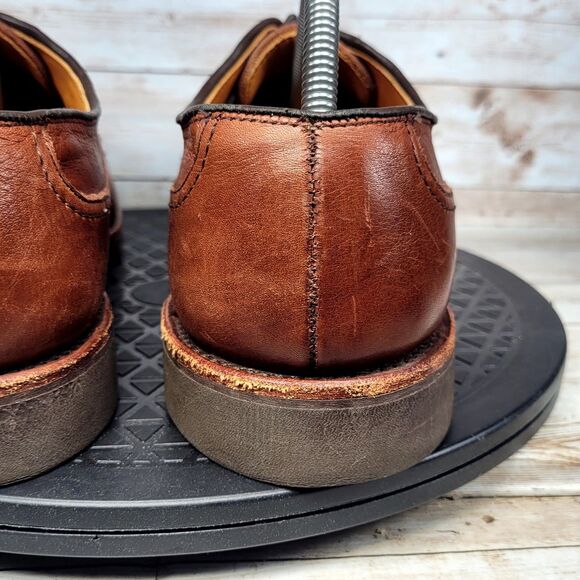 Allen Edmonds Men's Size 9 STOCKBRIDGE Brown Leather Lace Up Derby Shoes - Picture 11 of 16